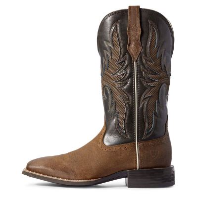 Ariat Sport Breezy VentTEK Kahverengi / Zeytin Yeşili Western Csizma Erkek (27952-392)